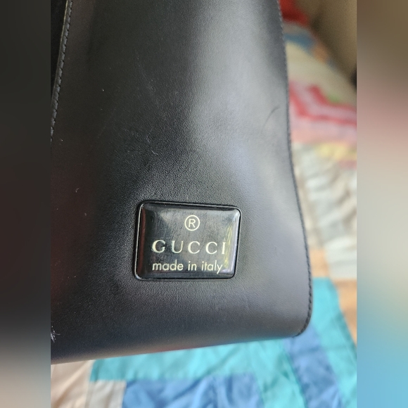 Gucci Black Suede, Leather Shoulder Bag - Picture 6 of 16